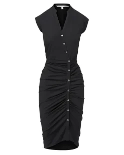 Veronica Beard Dresses*Ruched Shirt Dress by White