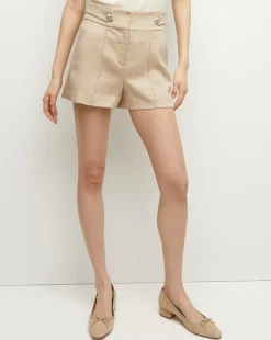 Veronica Beard Skirts & Shorts|Vb Classics*Runo Linen Short KhakiMelange