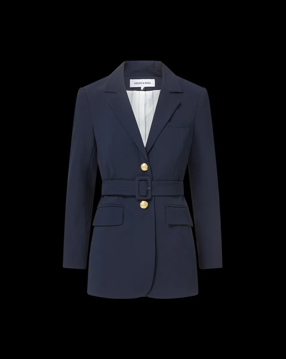 Veronica Beard Jackets & Outerwear|Matching Sets*Ryanne Belted Dickey Jacket in Navy