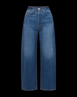Veronica Beard Jeans*Ryder Saddle Jean in Blue Denim | Barrel Jeans Bandit