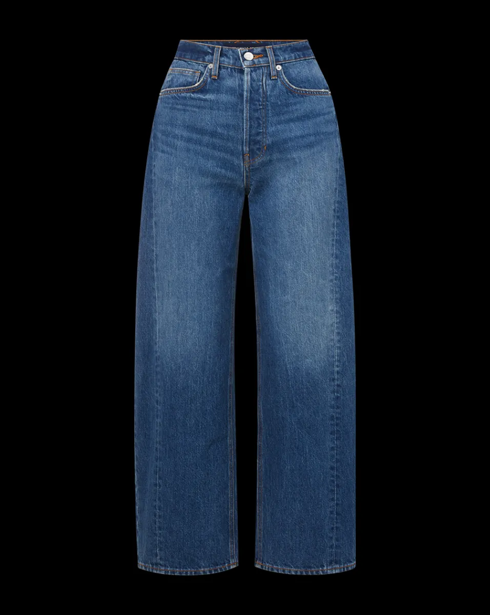 Veronica Beard Jeans*Ryder Saddle Jean in Blue Denim | Barrel Jeans Bandit