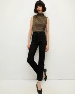 Veronica Beard Jeans*Ryleigh Black Wash High-Rise Straight-Leg Jean Onyx