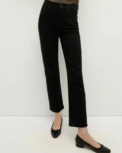 Veronica Beard Jeans*Ryleigh Black Wash High-Rise Straight-Leg Jean Onyx