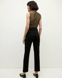 Veronica Beard Jeans*Ryleigh Black Wash High-Rise Straight-Leg Jean Onyx