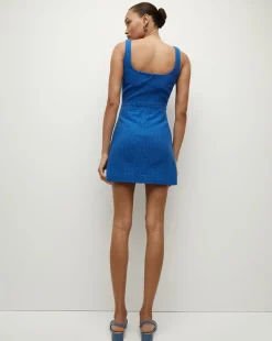 Veronica Beard Dresses*Sabra Tweed Dress Cobalt