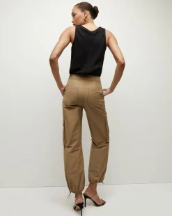 Veronica Beard Tops*Sabrina Satin Crepe Tank Top Black