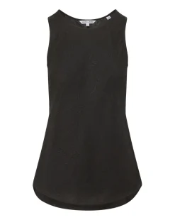 Veronica Beard Tops*Sabrina Satin Crepe Tank Top Black