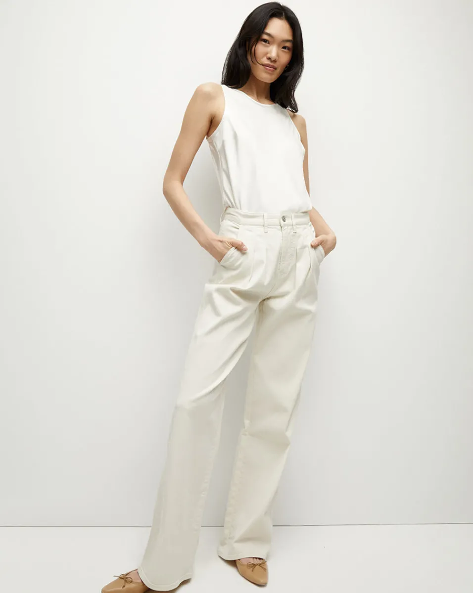 Veronica Beard Tops*Sabrina Crepe Tank in Off-White