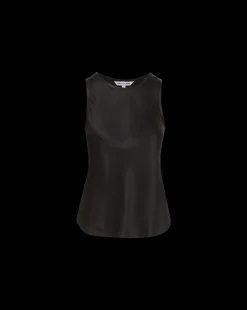 Veronica Beard Tops*Sabrina Stretch-Silk Tank Top in Black