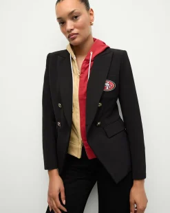 Veronica Beard Jackets & Outerwear|The Gift Guide*San Francisco 49ers Dickey Jacket in Black/Gold SanFrancisco49ers