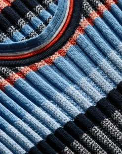 Veronica Beard Sweaters|Tops*Sandra Ribbed Tank in Blue Multi BlueMulti