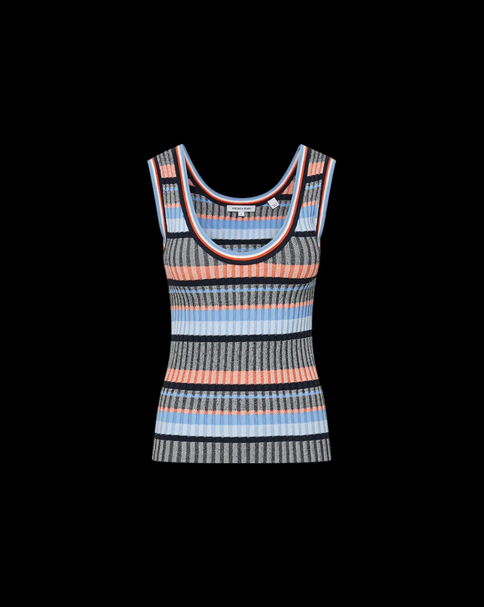 Veronica Beard Sweaters|Tops*Sandra Ribbed Tank in Blue Multi BlueMulti