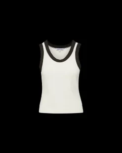 Veronica Beard Tops|Sweaters*Sandra Ribbed Tank in Ivory/Black