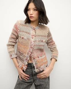Veronica Beard Jackets & Outerwear|Sweaters*Sariyah Knit Jacket in Red Multi RedMulti