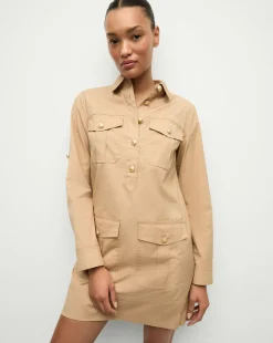 Veronica Beard Dresses*Saude Cargo Dress in Khaki