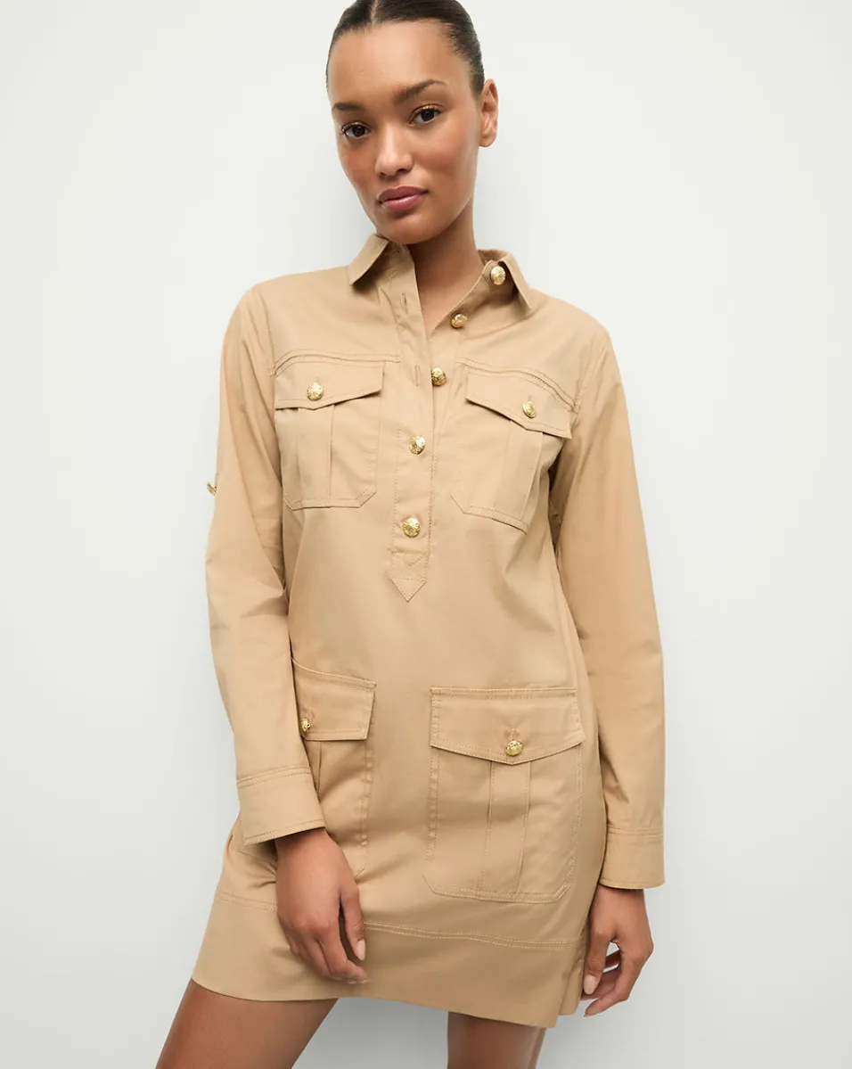 Veronica Beard Dresses*Saude Cargo Dress in Khaki