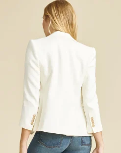 Veronica Beard Jackets & Outerwear|Vb Classics*Schoolboy Linen Dickey Jacket White
