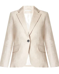 Veronica Beard Jackets & Outerwear|Vb Classics*Schoolboy Linen Dickey Jacket White