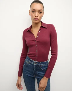 Veronica Beard Tops*Scottie Button Down Shirt in Wine