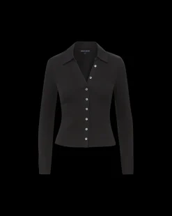 Veronica Beard Tops*Scottie Button-Down Shirt in Black