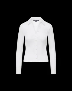 Veronica Beard Tops*Scottie Button-Down Shirt in White