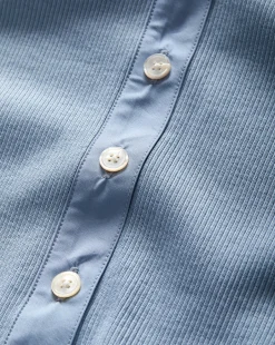 Veronica Beard Tops*Scottie Button-Down Shirt in Smoke Blue SmokeBlue