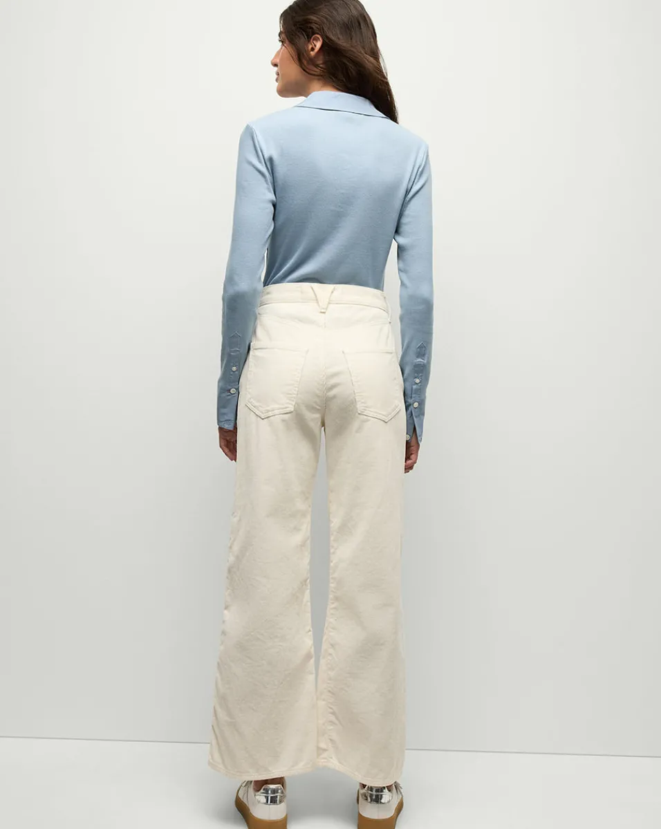 Veronica Beard Tops*Scottie Button-Down Shirt in Smoke Blue SmokeBlue
