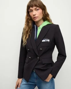 Veronica Beard Jackets & Outerwear*Seattle Seahawks Dickey Jacket in Navy/Silver SeattleSeahawks