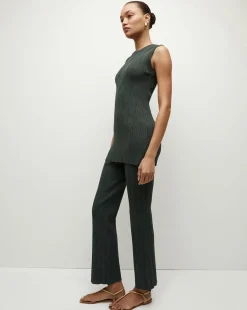 Veronica Beard Sweaters|Tops*Semma Rib-Knit Tank in Forest Green ForestGreen
