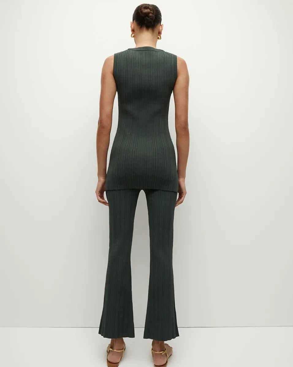 Veronica Beard Sweaters|Tops*Semma Rib-Knit Tank in Forest Green ForestGreen