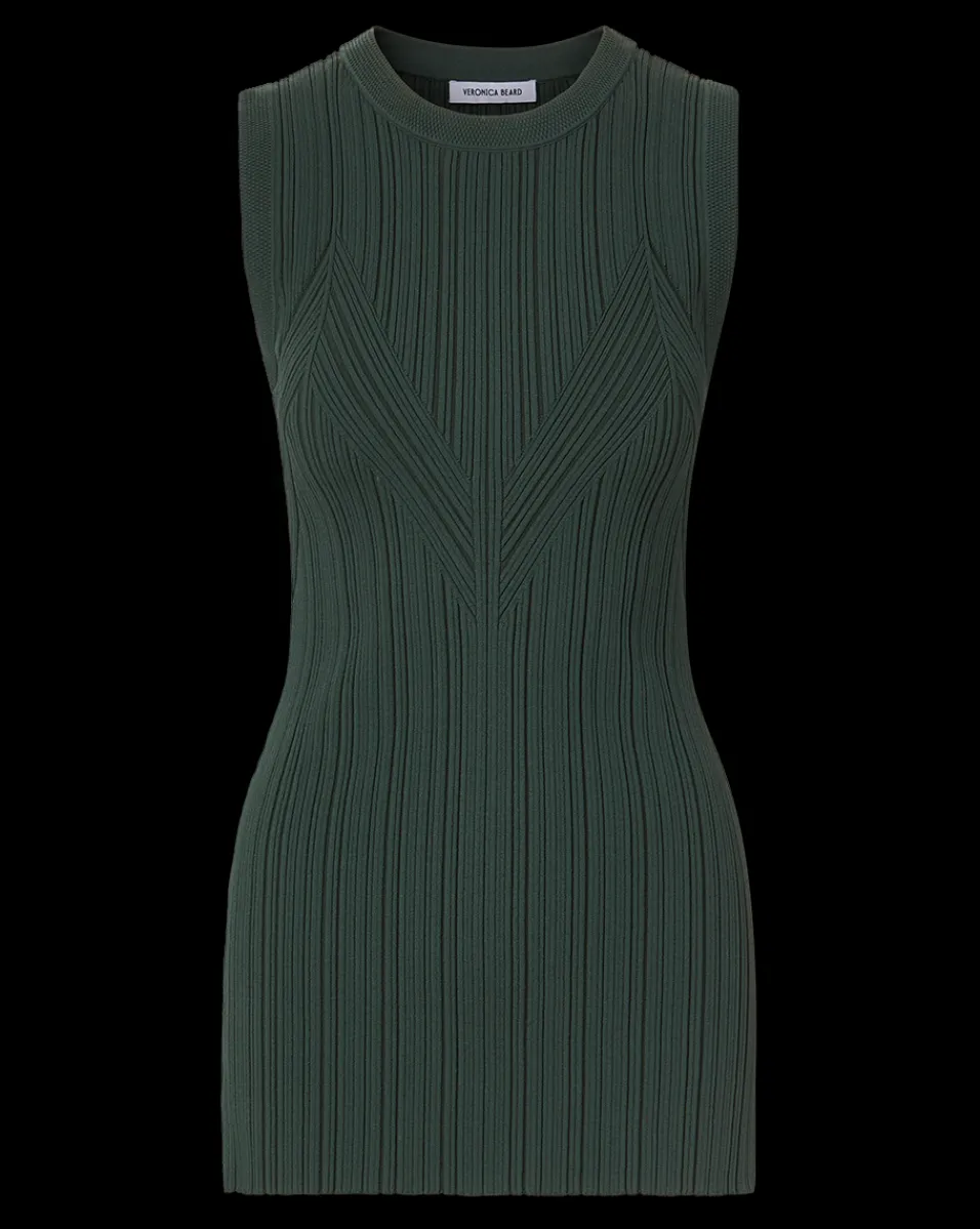 Veronica Beard Sweaters|Tops*Semma Rib-Knit Tank in Forest Green ForestGreen