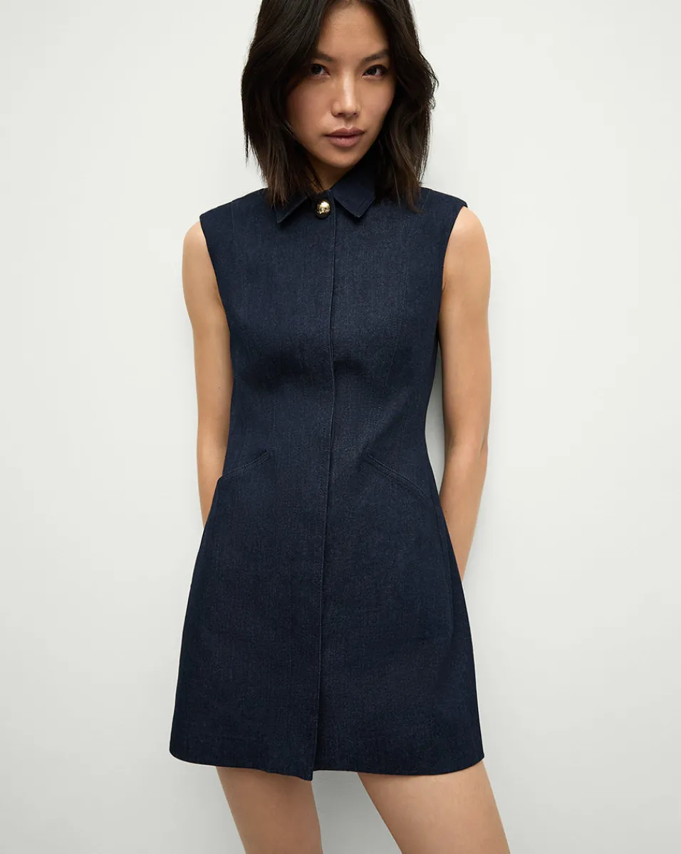 Veronica Beard Dresses*Serina Denim Dress in Dark Oxford DarkOxford