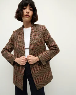 Veronica Beard Jackets & Outerwear|The Veronicas' Favorites*Sevyn Plaid Dickey Jacket in Camel & Black Camel/Black