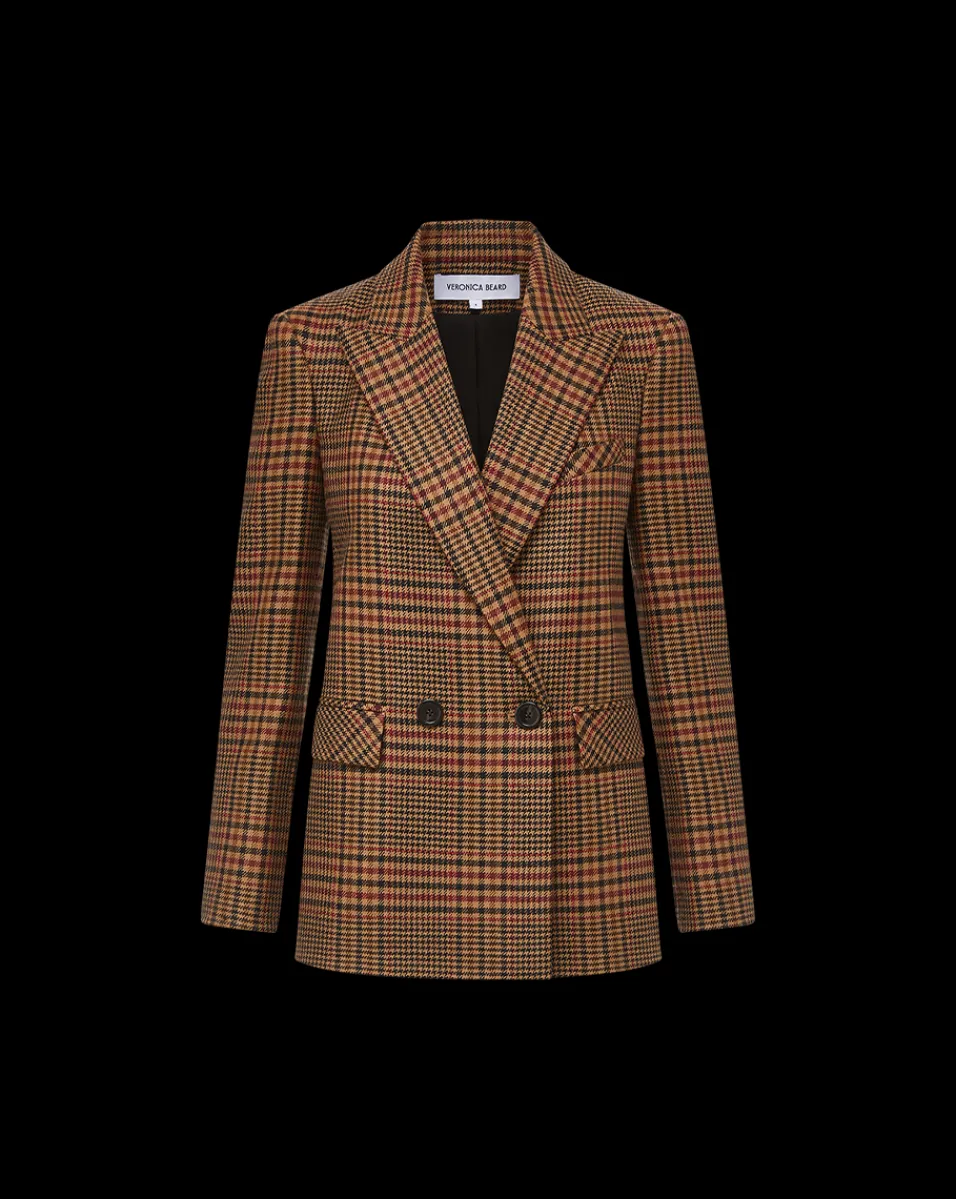 Veronica Beard Jackets & Outerwear|The Veronicas' Favorites*Sevyn Plaid Dickey Jacket in Camel & Black Camel/Black