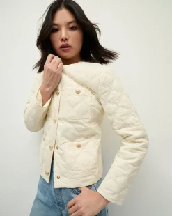 Veronica Beard Jackets & Outerwear*Shalia Quilted Jacket in Ivory