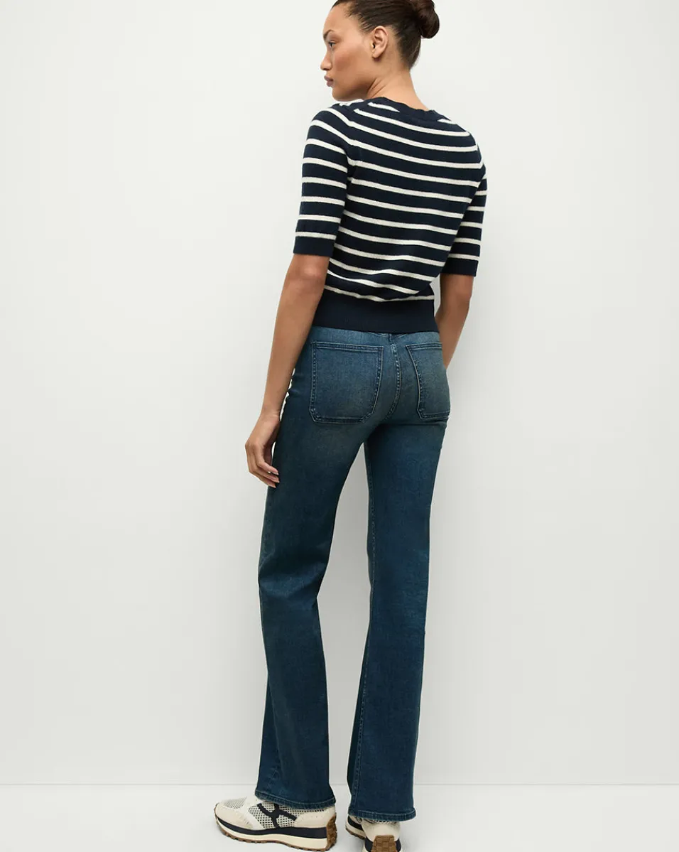 Veronica Beard Tops|Sweaters*Shana Cashmere Striped Sweater in Navy/Ivory