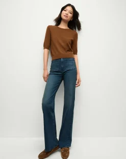 Veronica Beard Tops|Sweaters*Shana Cashmere Sweater in Brown Whisky