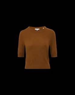 Veronica Beard Tops|Sweaters*Shana Cashmere Sweater in Brown Whisky