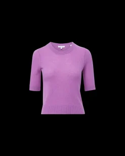 Veronica Beard Tops|Sweaters*Shana Short Sleeve Cashmere Sweater in Lilac OrchidDusk