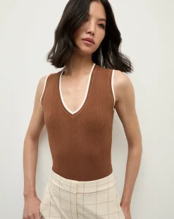 Veronica Beard Tops|Sweaters*Sid Sleeveless Pullover in Deep Ochre DeepOchre