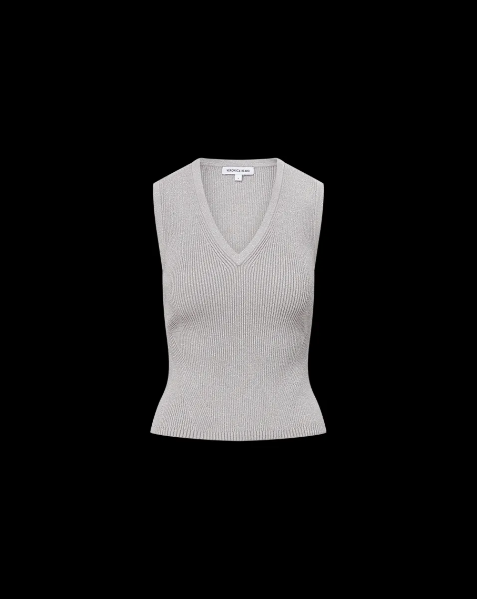 Veronica Beard Sweaters|Tops*Sid Sleeveless Pullover in Silver