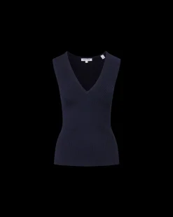 Veronica Beard Tops|Sweaters*Sid V-Neck Sleeveless Pullover in Navy