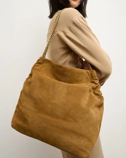 Veronica Beard Shoulder Bags|The Veronicas' Favorites*Slouch Shoulder Suede Bag in Acorn