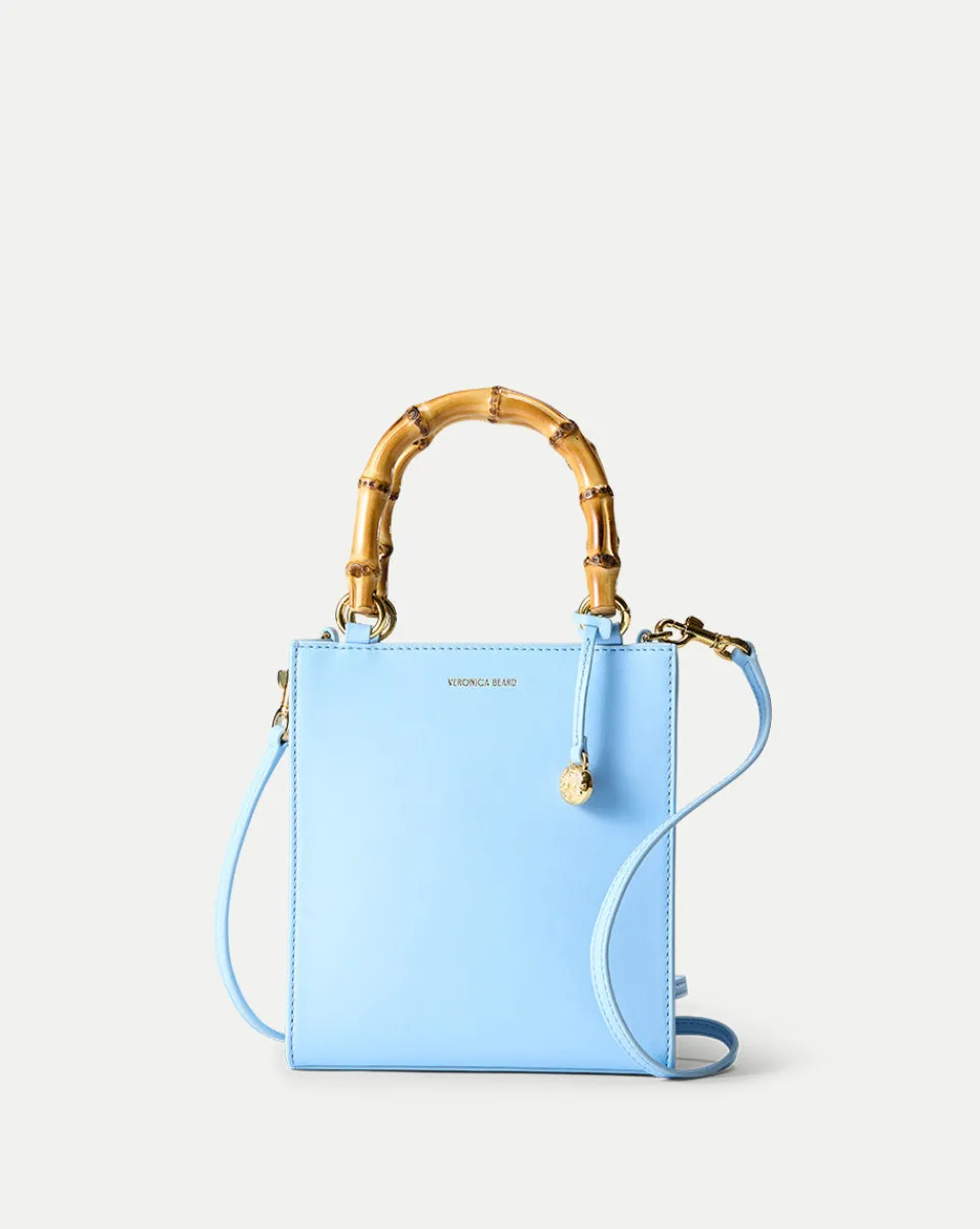 Veronica Beard Crossbody Bags|The Gift Guide*Small Bamboo-Handle Shopper Bag in Light Blue LightBlue