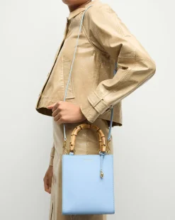 Veronica Beard Crossbody Bags|The Gift Guide*Small Bamboo-Handle Shopper Bag in Light Blue LightBlue