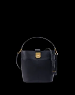 Veronica Beard Shoulder Bags|The Gift Guide*Small Crest Lock Bucket Bag in Navy