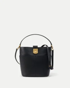 Veronica Beard Shoulder Bags|The Gift Guide*Small Crest Lock Bucket Bag in Black