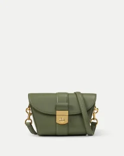 Veronica Beard Crossbody Bags*Small Crest Lock Trap Bag in Stone Army StoneArmy