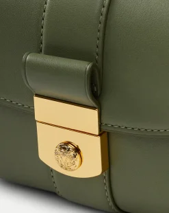Veronica Beard Crossbody Bags*Small Crest Lock Trap Bag in Stone Army StoneArmy