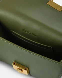 Veronica Beard Crossbody Bags*Small Crest Lock Trap Bag in Stone Army StoneArmy